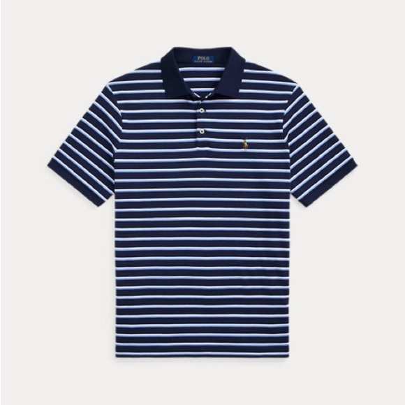 Polo Ralph Lauren Classic Fit Striped Soft‎ Cotton Polo Size L - Picture 1 of 9